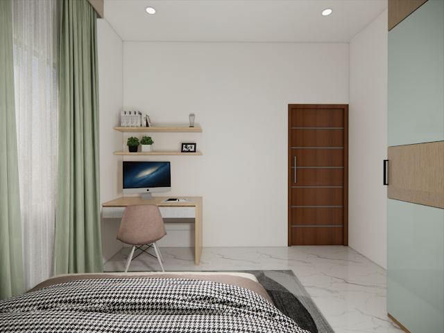 Bedroom, 80x30 East-Facing Residence 3D design