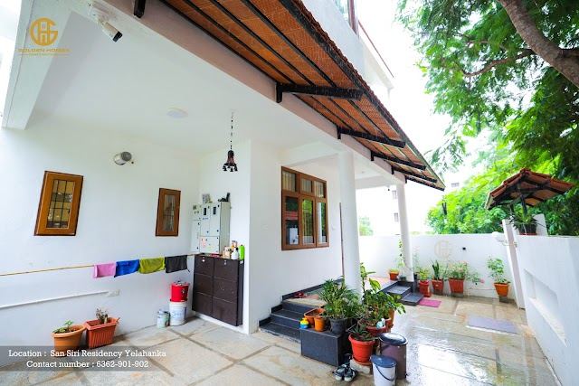 Sit-out and front verandah, Mr Arun M's home, San Siri Residency, Yelahanka