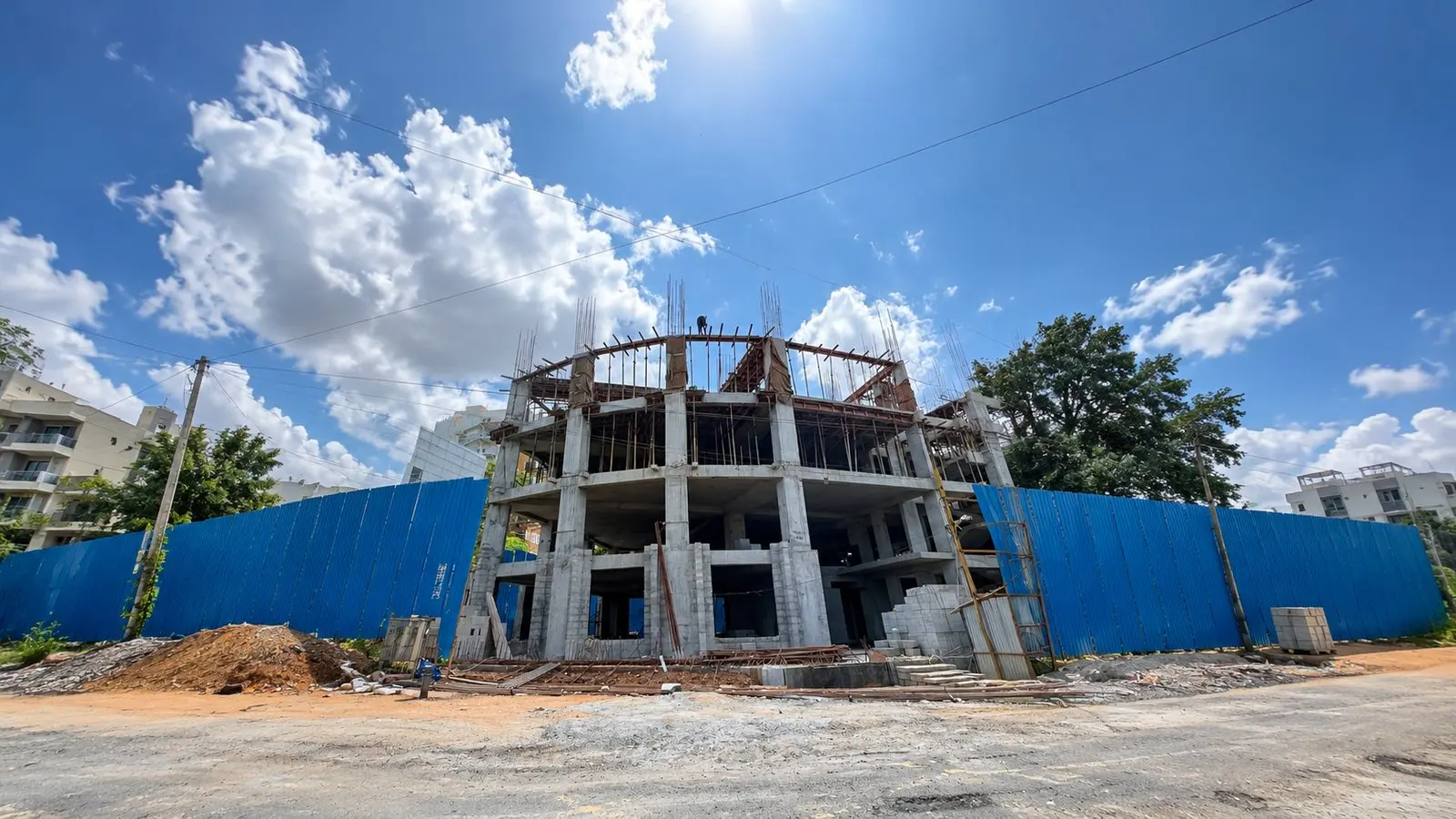 Golden Homes commercial building under construction in Bangalore