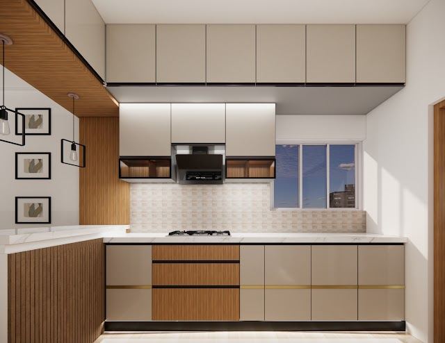 Kitchen, Hrishitha Amarnath Residence 3D design