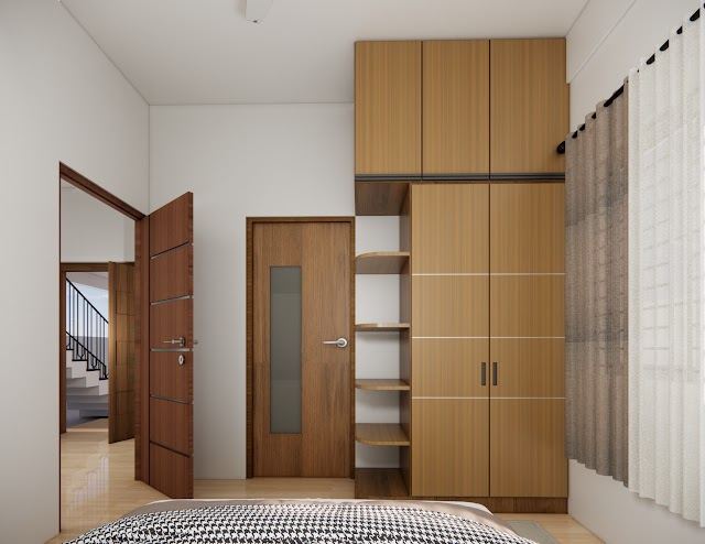 Wardrobe, Hrishitha Amarnath Residence 3D design