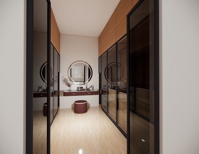 Wardrobe, Hrishitha Amarnath Residence 3D design