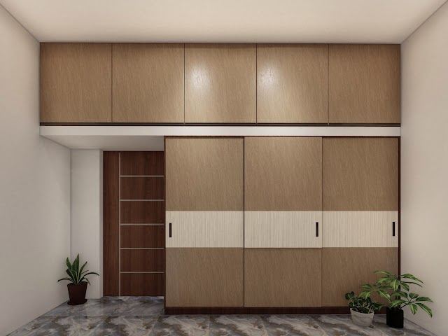 Bedroom wardrobe, Madhu Residence Interiors 3D design