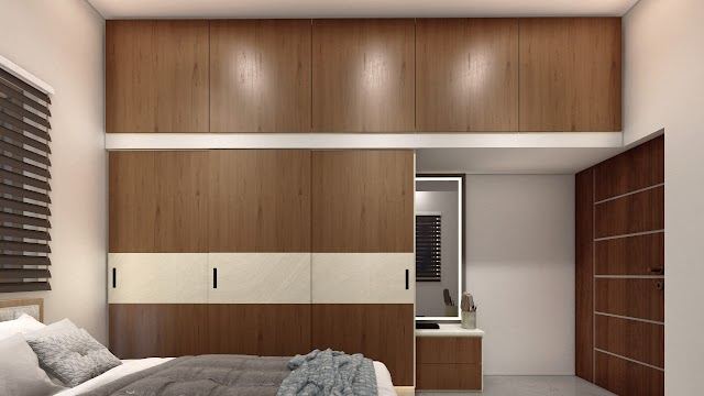 Parents bedroom wardrobe, Madhu Residence Interiors 3D design