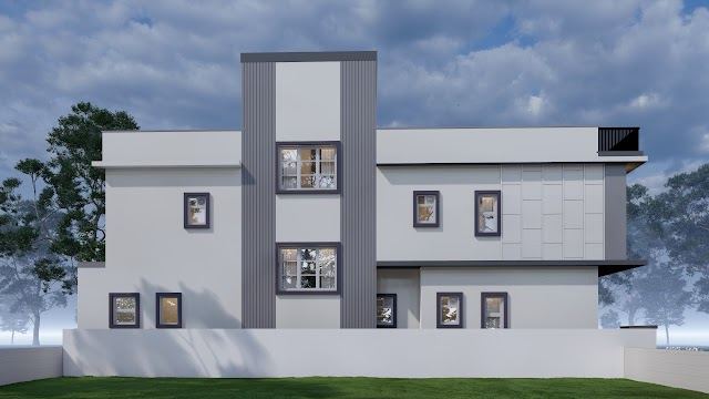 Side elevation, Sebastian Residence 3D design