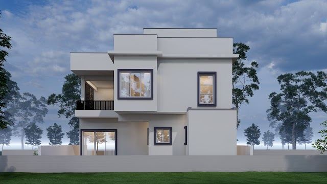 Elevation view, Sebastian Residence 3D design