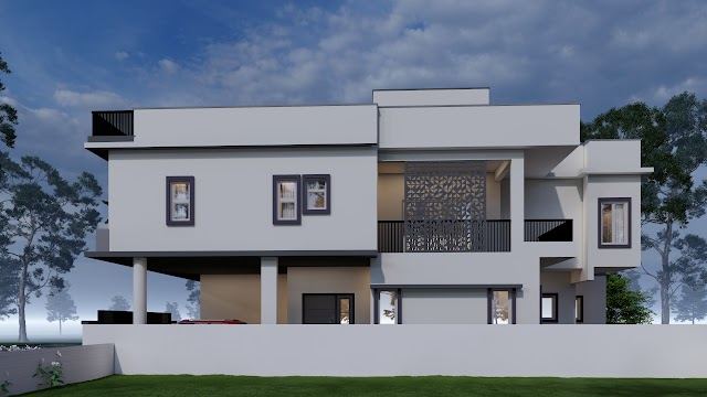 Rear elevation, Sebastian Residence 3D design