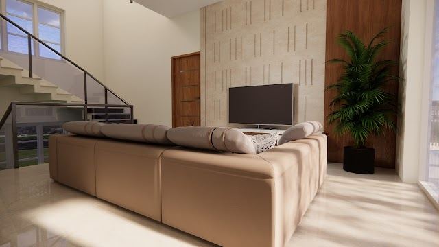 First floor family hall, Sebastian Residence 3D design