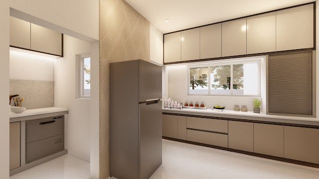 Kitchen with tall unit, Sebastian Residence 3D design