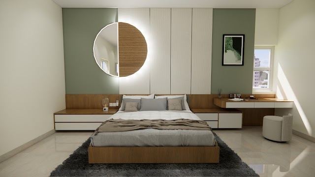 First floor master bedroom, Sebastian Residence 3D design