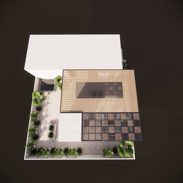 Elevation detail, Venugopal Residence 3D design
