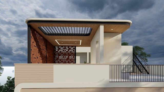 Terrace garden, Venugopal Residence 3D design