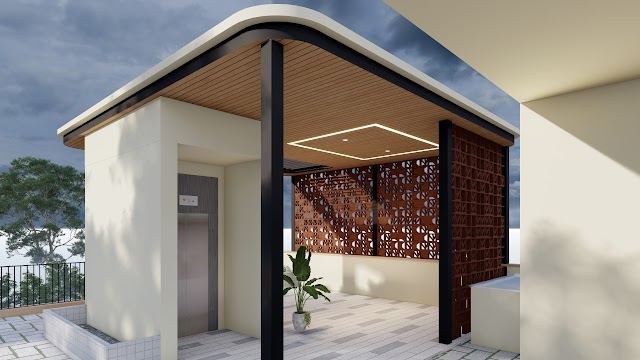 Terrace garden, Venugopal Residence 3D design