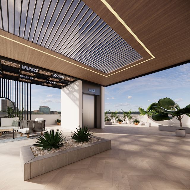 Roof garden, Venugopal Residence 3D design